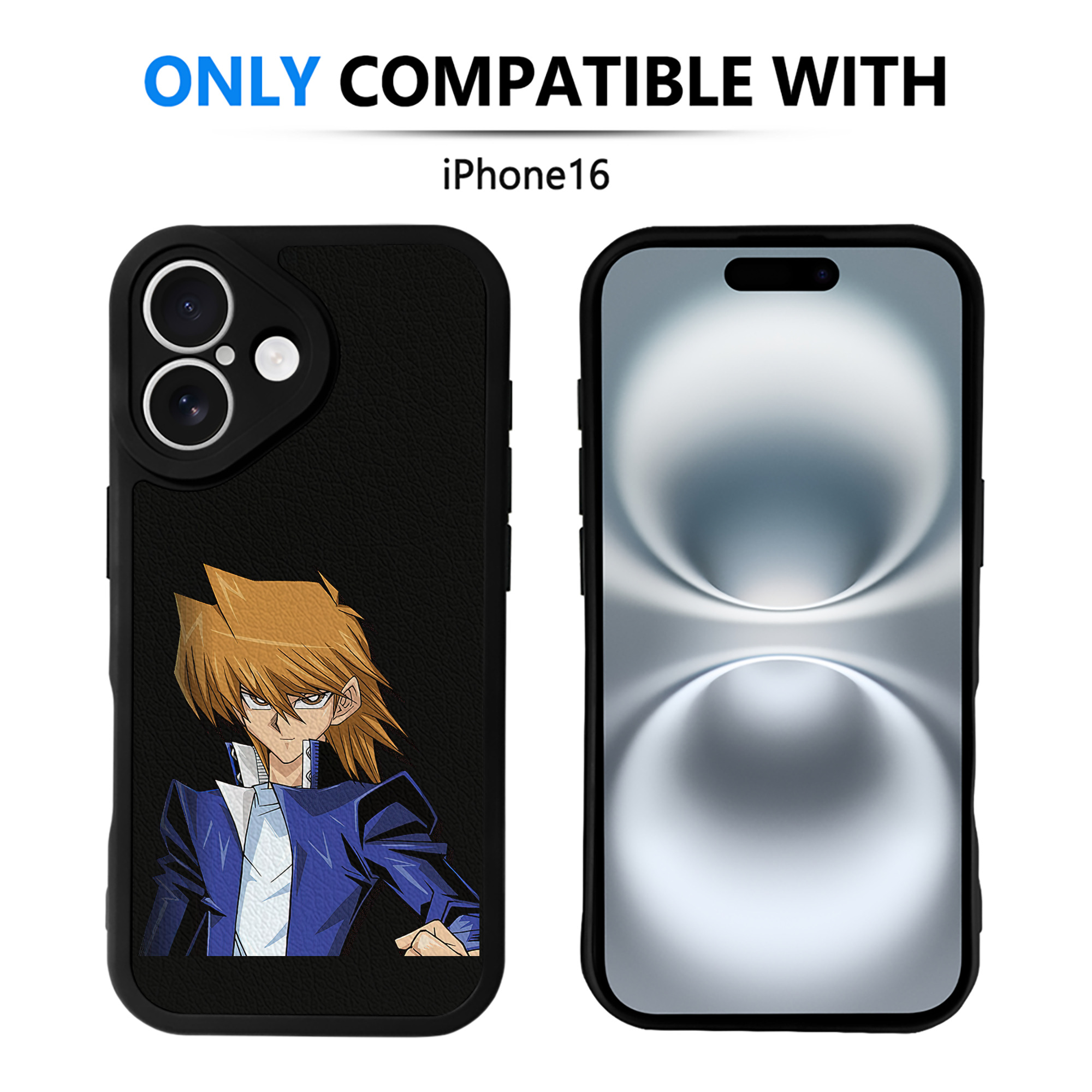 遊☆戯☆王 Yu-Gi-Oh! 【iPhone 16シリーズ対応】シリコンスマホケース（レザー調） 材質：シリコン